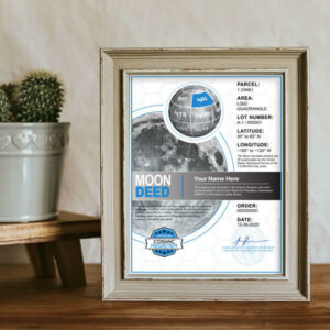 Lunar Land 50 Acre Deed - Buy land on the Moon today!