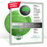 planet mercury 20 acres land deed